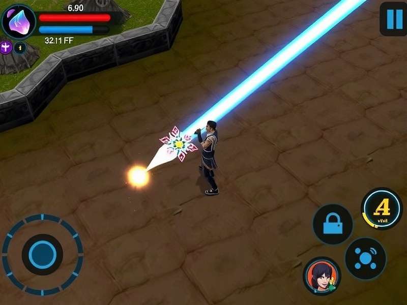 Blue Sapphire Defender Gameplay Screenshot